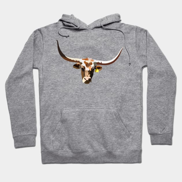 Texas Longhorn Pop Art Hoodie by GregFromThePeg